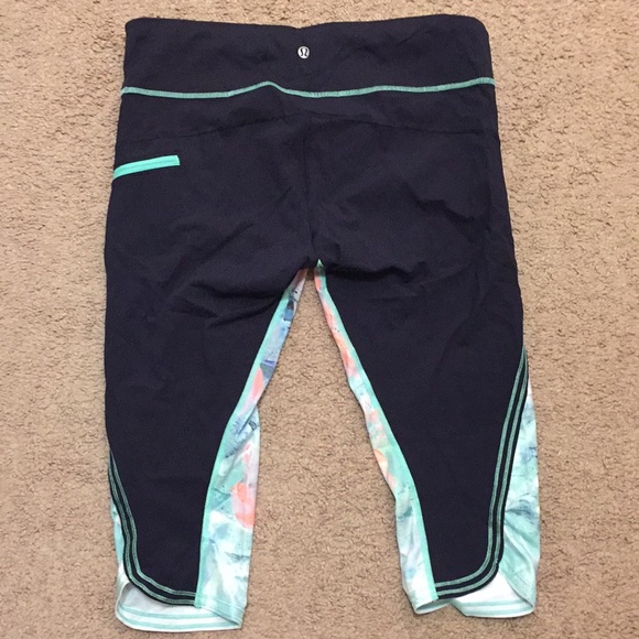 Lululemon 10 Top Speed Blushed Illusion Crop Pants - Picture 3 of 7